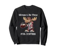 Moose Coffee Time - Pigiama Divertente per Amanti degli Animali Felpa