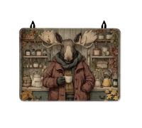 Moose - Copertura superiore per stufa elettrica, stile rustico, autunnale, marrone, impermeabile, con parte superiore piatta, protezione elettrica, essenziale per la cucina, 71 x 50 cm