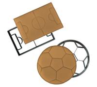 Moose Goods Set di 2 formine per biscotti a forma di pallone da calcio, forme e timbri, formina per biscotti con campo da calcio sportivo, per prodotti da forno fai da te, kit per biscotti a tema