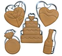 Moose Goods Set di 5 formine per biscotti piccole - 8,9 cm forme assortite per matrimoni, confezione assortita
