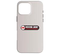 Moose Jaw Logo Emblema - Moose Jaw Saskatchewan Canada Custodia per iPhone 16 Pro Max