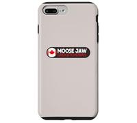 Moose Jaw Logo Emblema - Moose Jaw Saskatchewan Canada Custodia per iPhone 7 Plus/8 Plus