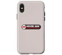 Moose Jaw Logo Emblema - Moose Jaw Saskatchewan Canada Custodia per iPhone X/XS
