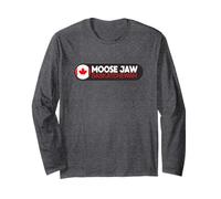 Moose Jaw Logo Emblema - Moose Jaw Saskatchewan Canada Maglia a Manica