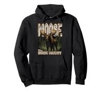Moose LA MAESTÀ NORDICA Corona Testa delle foreste Settentrionali Felpa con Cappuccio