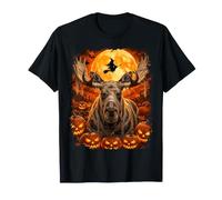 Moose Mummy in Creepy Pumpkin Patch sulla Notte di Halloween Maglietta
