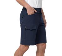 Moosehill Pantaloni corti da uomo, pantaloni cargo, impermeabili, con 6 tasche, leggeri, traspiranti, per mountain bike, da ciclismo, da uomo, da trekking, per attività all'aria aperta, blu navy, L