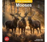 Mooses Calendar 2026: A Year of Gentle and Graceful Mooses Roaming Free | Kalender Calendario Calendrier