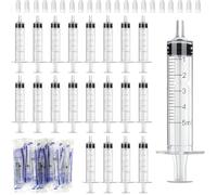 Mooshy 30 siringhe da 5 ml in plastica con coperchio, siringa sterile per colostro senza aghi, siringa dosatrice in confezione singola per l'alimentazione degli animali per la fornitura di laboratorio