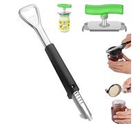 Mooshy Apriscatole per artrite senza sforzo, apribottiglie per anziani, apribottiglie facile da aprire, manico regolabile 2024, apribottiglie in acciaio inox (2