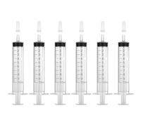 Mooshy Set di 6 siringhe usa e getta, siringhe da 10 ml, per colostro, senza ago, siringa per misurazione del liquido, alimentazione degli animali, irrigazione delle piante