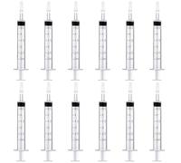 Mooshy Set di siringhe, 12 siringhe usa e getta, 3 ml, siringa per colostro, senza ago, siringa per misurazione del liquido, alimentazione degli animali, irrigazione delle piante