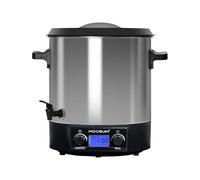 MOOSUM Casseruola in acciaio inox 304, 1800 Watt, 30-100 °C, timer, timer 20-120 minuti, funzione di mantenimento del calore, protezione contro il surriscaldamento