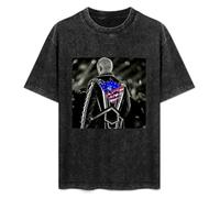 Mootaa Men's Women's Washed Vintage T Shirt Cody Rhodes PRO Wrestling American Nightmare Mania Unisex Antique Wash T-Shirts Black XL
