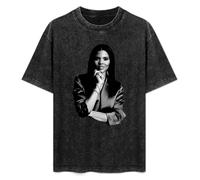 Mootaa Men's Women's Washed Vintage T Shirt The Wild Reason Candace Owens Wanted JD Vance Unisex Antique Wash T-Shirts Black L