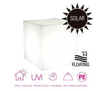 Moovere Coobe - Cubo illuminato decorativo integrato, 0,3 W, bianco traslucido, 20 x 20 cm