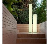 Moovere FITY, piantana da 100 cm con cavo in juta, luce calda bianco 3000K, per esterni e interni, per terrazza, soggiorno e patio