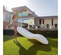 Moovere Lettino da Esterno di Design Piscina Hotel Club Spiaggia Giardino Bianco Impilabile e Super Resistente alle Intemperie