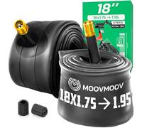 MOOVMOOV Camera d’Aria 18 Pollici - Compatibile con Pneumatici 18x1.75, 18x1.85, 18x1.90 e 18x1.95 - ETRTO da 47-355 a 50-355 - Valvola Schrader - Confezione da 2 - Bici e Non Solo