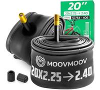 MOOVMOOV Camera d’Aria 20 Pollici - Compatibile con Copertoni 20x2.25, 20x2.30, 20x2.35, 20x2.40 (ETRTO 54-406 a 64-406) - Valvola Schrader - Confezione da 2