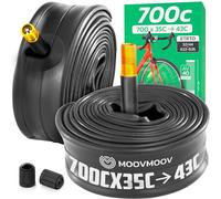 MOOVMOOV Camera d’Aria 700 - Per Copertoni 700x35C, 700x36C, 700x37C, 700x38C, 700x40C, 700x42C e 700x43C - ETRTO da 35-622 a 44-622 - Valvola Schrader - Confezione da 2 - Bici da Strada e Gravel