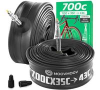MOOVMOOV Camera d’Aria 700 - per copertoni 700x35C, 700x36C, 700x37C, 700x38C, 700x40C, 700x42C e 700x43C - ETRTO da 35-622 a 44-622 - Valvola Presta 40 mm - Confezione da 2 - Bici da Corsa e Gravel