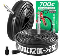 MOOVMOOV Camera d’Aria 700C (28 Pollici) - Per Pneumatici 20-622 (700x20C), 23-622 (700x23C) e 25-622 (700x25C) - Valvola Presta 40 mm - Confezione da 2 - Bici da Corsa, Strada e Fixie