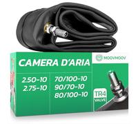 MoovMoov Camera d’Aria per Pneumatici 2.50-10, 2.75-10, 70/100-10, 80/100-10 e 90/70-10 - Mini Moto, Pit Bike, Dirt Bike, Scooter - Valvola TR4 - Cerchio 10 pollici