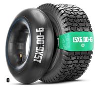 MoovMoov Pneumatico 15x6.00-6 con Camera d'Aria Inclusa - Battistrada Turf per Prato NHS - Per Trattorino Tagliaerba, Tosaerba Rider e Rimorchio da Giardino - Cerchio 6 pollici