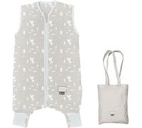 MOOVO by Nuvita 90200 | Sacco Nanna con Piedini e Calzini Antiscivolo Pieghevoli, in Cotone Biologico, certificato OEKO TEX, TOG 2.5 | Taglia: 3 anni| Beige