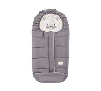 Moovo by Nuvita 9605 Junior Cuccioli | Sacco Universale per Passeggino con Animaletti | Perfetto per Bambini da 6 a 36 Mesi (100 cm) | Resistente al Freddo fino a -13°C | Grigio Chiaro