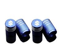 MOOWI 4 Pezzi Tappini gomme Auto per Suzuki Swift SX4 Vitara Baleno Ignis, Tappi Auto Gomme Cappuccio Valvola a Prova di Perdita, Tappi Parapolvere Pneumatici Auto,Blue
