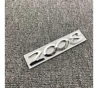 MOOWI Adesivo per Auto in Metallo 3D per Peugeot, Decalcomanie Cromato Autoadesivo Emblema Logo Lettere del Bagagliaio Auto, Adesivi Decorazione,2008