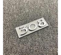 MOOWI Adesivo per Auto in Metallo 3D per Peugeot, Decalcomanie Cromato Autoadesivo Emblema Logo Lettere del Bagagliaio Auto, Adesivi Decorazione,308