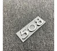 MOOWI Adesivo per Auto in Metallo 3D per Peugeot, Decalcomanie Cromato Autoadesivo Emblema Logo Lettere del Bagagliaio Auto, Adesivi Decorazione,508