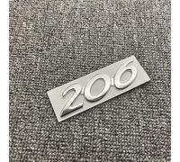 MOOWI Adesivo per Auto in Metallo 3D per Peugeot, Decalcomanie Cromato Autoadesivo Emblema Logo Lettere del Bagagliaio Auto, Adesivi Decorazione,206