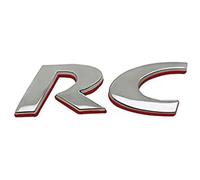 MOOWI Adesivo per Auto in Metallo 3D per Peugeot RC Sport GT 106 205 206 207 208 301 306 307 308S 406 407 408 508 806, Decalcomanie Cromato Autoadesivo Emblema Logo Lettere del Bagagliaio Auto,C