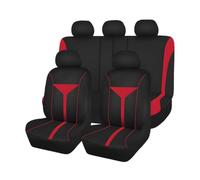 MOOWI Coprisedili Auto per Mitsubishi Fortis 2013-2016, Cotone Elasticizzato Morbido Traspiranti Confortevoli Protezione 4 Stagioni,B Red