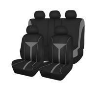 MOOWI Coprisedili Auto per Nissan Pulsar Qashqai Rasheen Rogue Sentra Silvia Skyline, Cotone Elasticizzato Morbido Traspiranti Confortevoli Protezione 4 Stagioni,A Grey