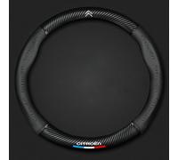 MOOWI Coprivolante Auto per Citroen C5 AIRCROSS, Copertura Volante Auto in Pelle Tutto Compreso, Protezione Copri Volante Antiscivolo Traspirante,Black-O