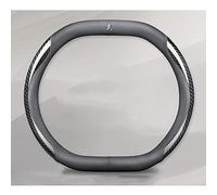 MOOWI Coprivolante Auto per Peugeot 3008 2016-2021, Copertura Volante Auto in Pelle Microfibra, Protezione Copri Volante Antiscivolo Traspirante,Grey-Carbon Fiber