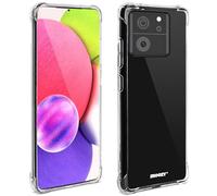 Moozy Cover Silicone Trasparente per Xiaomi 13T 5G e 13T Pro 5G, Custodia Antiurto, Transparent Shockproof Case Silicone Cover, Copertura del Telefono TPU Morbido, Ultra-Sottile Bumper, Slim