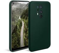 Moozy Minimalist Series, Cover in Silicone per OnePlus 8 Pro, Verde Notte - Finitura Opaca, Custodia Sottile e Morbida in TPU