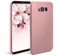 Moozy Minimalist Series, Cover in Silicone per Samsung S8, Rosa Sabbia - Finitura Opaca, Custodia Sottile e Morbida in TPU