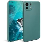 Moozy Minimalist Series, Cover in Silicone per Xiaomi Mi 11 Lite 5G e 4G, Grigio Blu - Custodia per Cellulare Finitura Opaca, Sottile e Morbida in TPU Case Cover