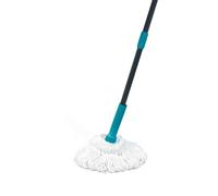 Mop allungabile Twist-Extensable Beldray LA026354PK12UFEU7, trattato con protezione anti-bac, si estende fino a 129 cm, rimuove la polvere esposta, testa mop intercambiabile, detergente per pavimenti