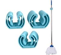 Mop and Broom Holder Wall Mount, Garden Tool Rack Organizer, 1.65x5.91x1.18 Inches Sturdy Grips, Easy Installation, Space Saving Hanger Rack for Garage, Laundry Room, Kitchen, or Home Use