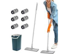 Mop autopressante, lavaggio a mano senza mop, mop di polvere autopulente per pavimenti in legno - mop spugna per la pulizia dei pavimenti, mop anti-polvere