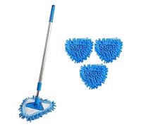 MOP bagnato e secco estendibile Triangolo Mop Microfibra multifunzione 180 rotazione facile per il bagno del bagno facile per la pulizia del pavimento del pavimento della cucina (dimensioni: tre