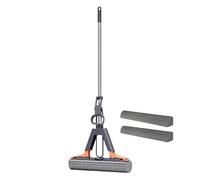 Mop con Testina in Spugna Asta Telescopica con 2 Teste di Ricambio | Mop Spugna Strizzabile Per Cucina Per Il Soggiorno Il Bagno La Sala Da Pranzo La Camera Da L'Appartamento